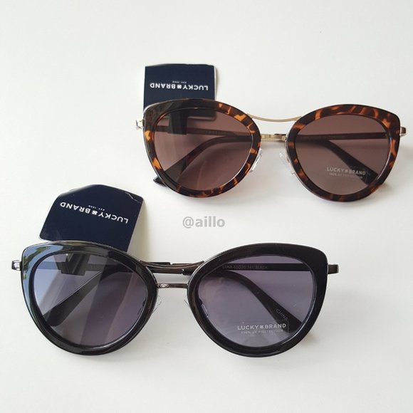 Lucky ? Brand LUNA BLACK Cat Eye Sunglasses main image 5